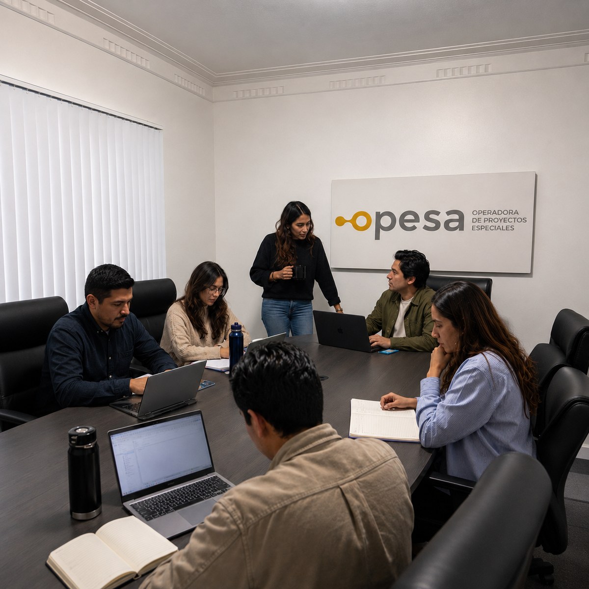 Equipo de trabajo de Grupo OPESA, del que Bustillos Colorado forma parte